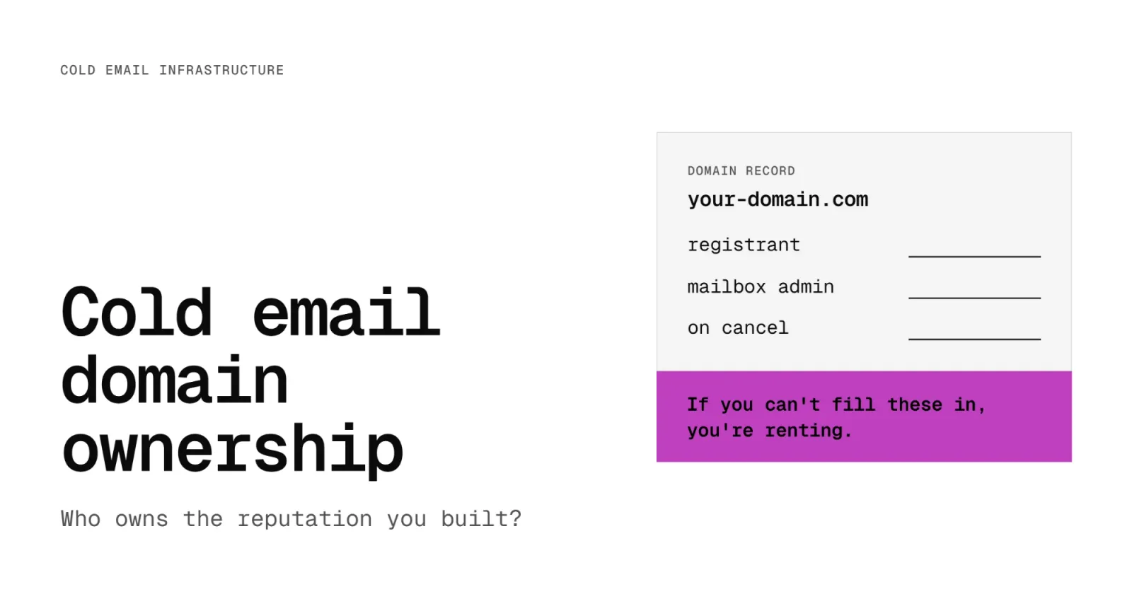 Cover image for Cold Email Domain Ownership: Who Owns the Reputation You Built?