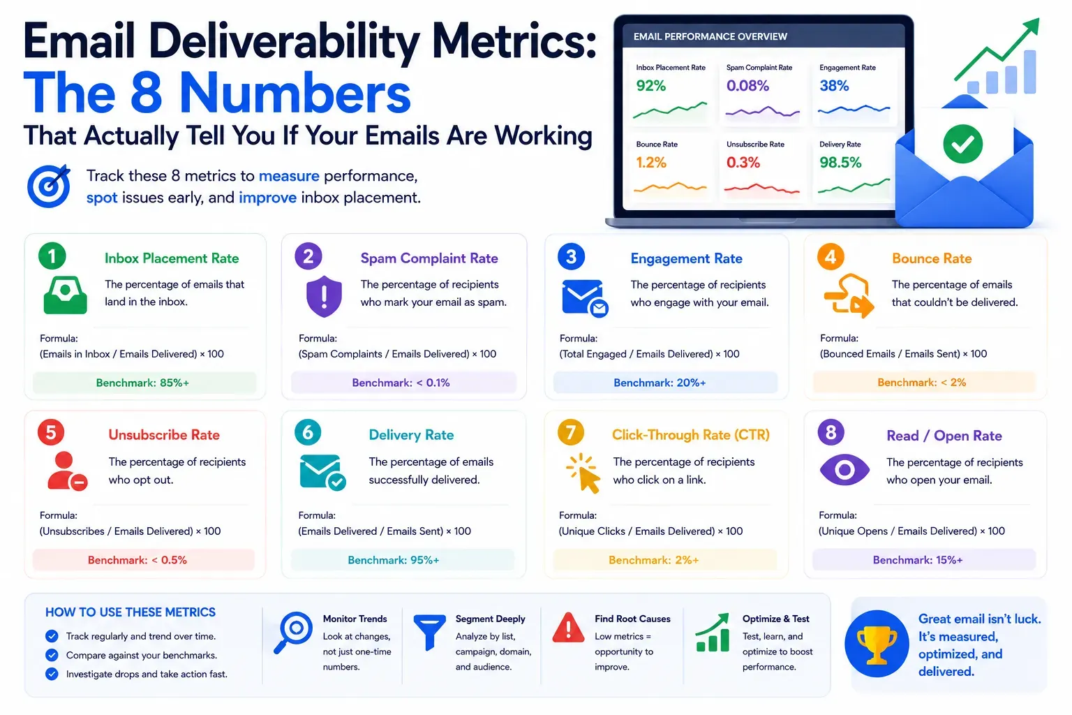 Cover image for Email Deliverability Metrics: The 8 Numbers That Actually Tell You If Your Emails Are Working